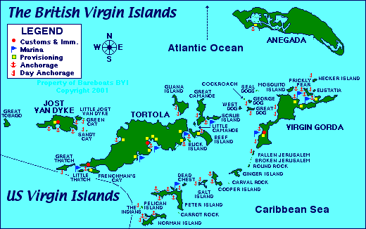 英屬維京群島，又名英屬處女島(BRITISH VIRGIN ISLANDS-BVI)是距離PUERTO RICO以東大約60英里，地處加勒比海的，由40多個島嶼所組成的島國，面積只有155平方公里，人口只有15000人。